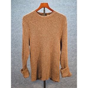 Northeast Outfitters Ribbed Knit Sweater Mens L Brown Excellent Cotton Pullover
